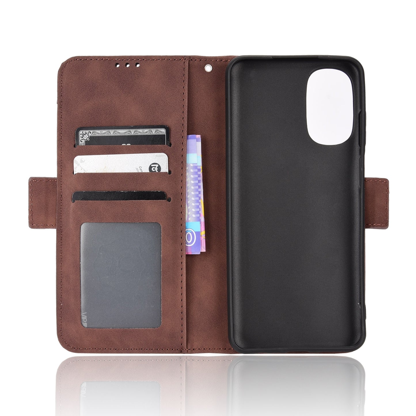 Motorola Moto G 5G 2022 Skin Feel PU Leather Wallet Phone Case with Card Slots, Cash Pocket, Magnetic Closure, Built-In Stand, Full Protection TPU Cover