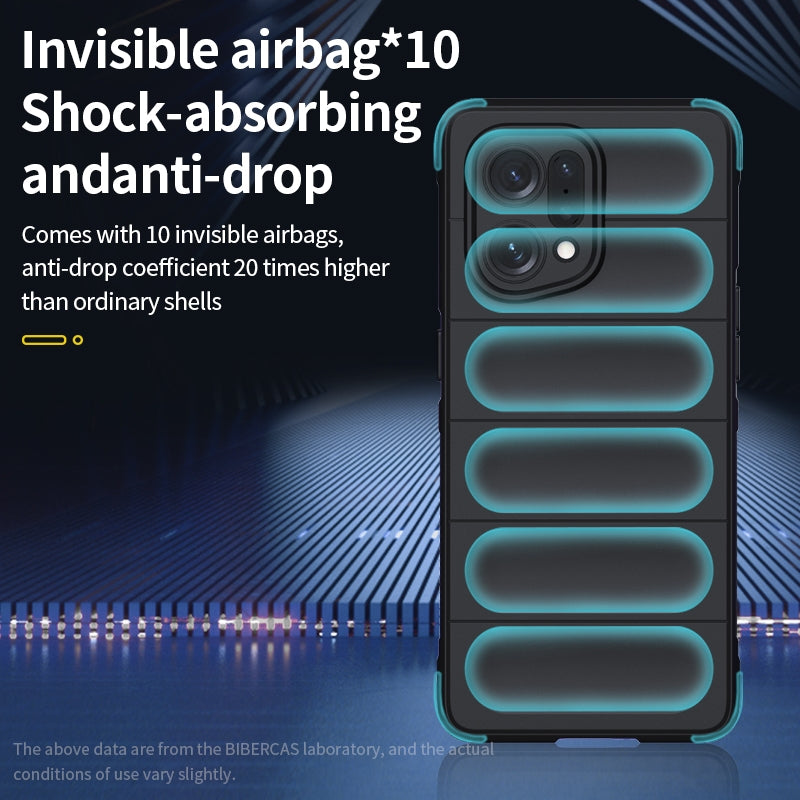 OPPO Find X5 Magic Shield TPU + Flannel Protective Phone Case Cover, Shockproof Scratch Resistant