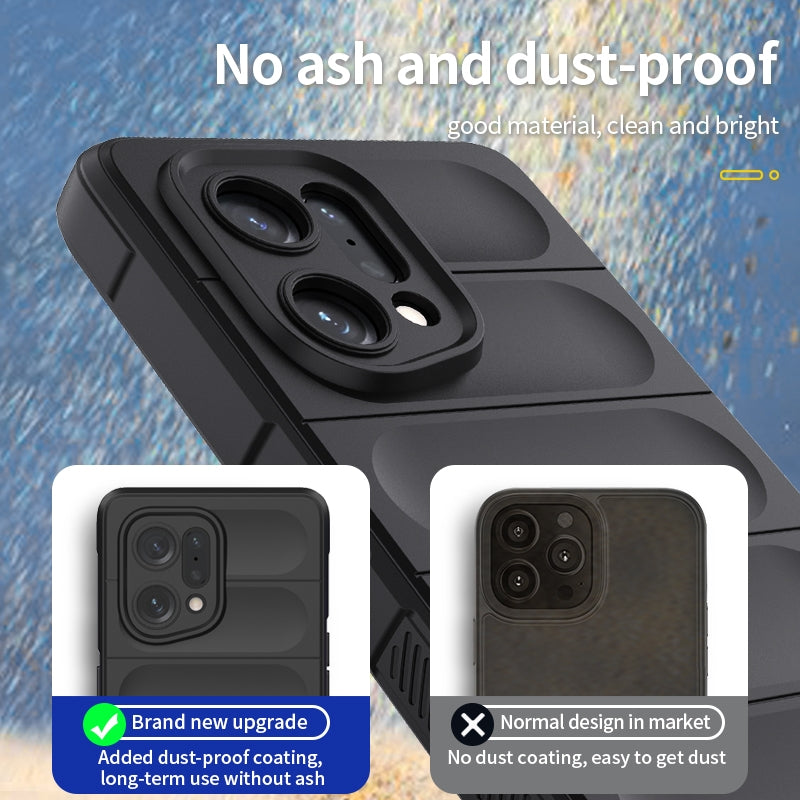 OPPO Find X5 Shock Absorbent Magic Shield TPU + Flannel Phone Case, Featuring Ridged Drop Protection, Bright Colours & Easy Access