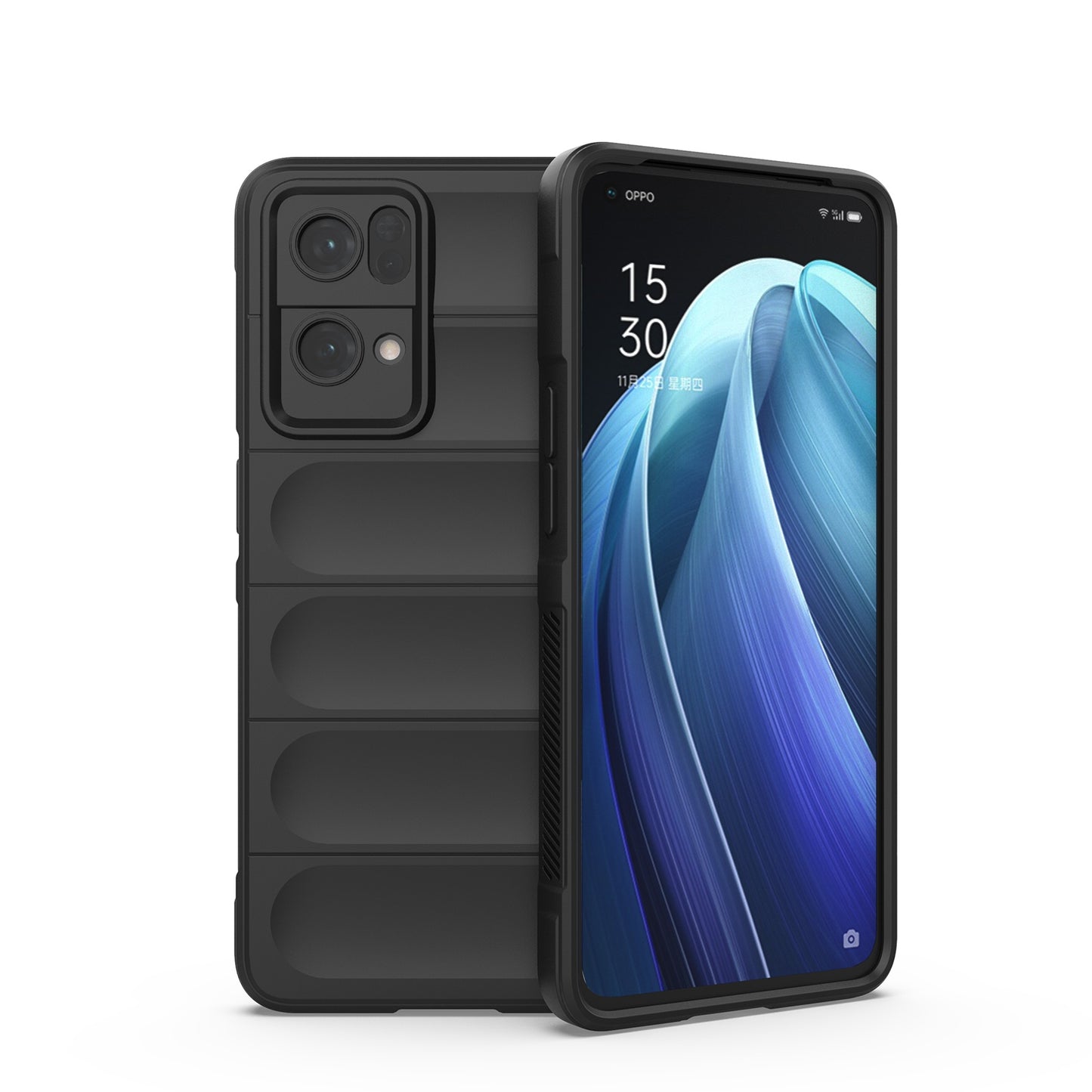 OPPO Reno7 Pro 5G Shock Absorbent Magic Shield TPU + Flannel Phone Case, Featuring Ridged Drop Protection, Bright Colours & Easy Access