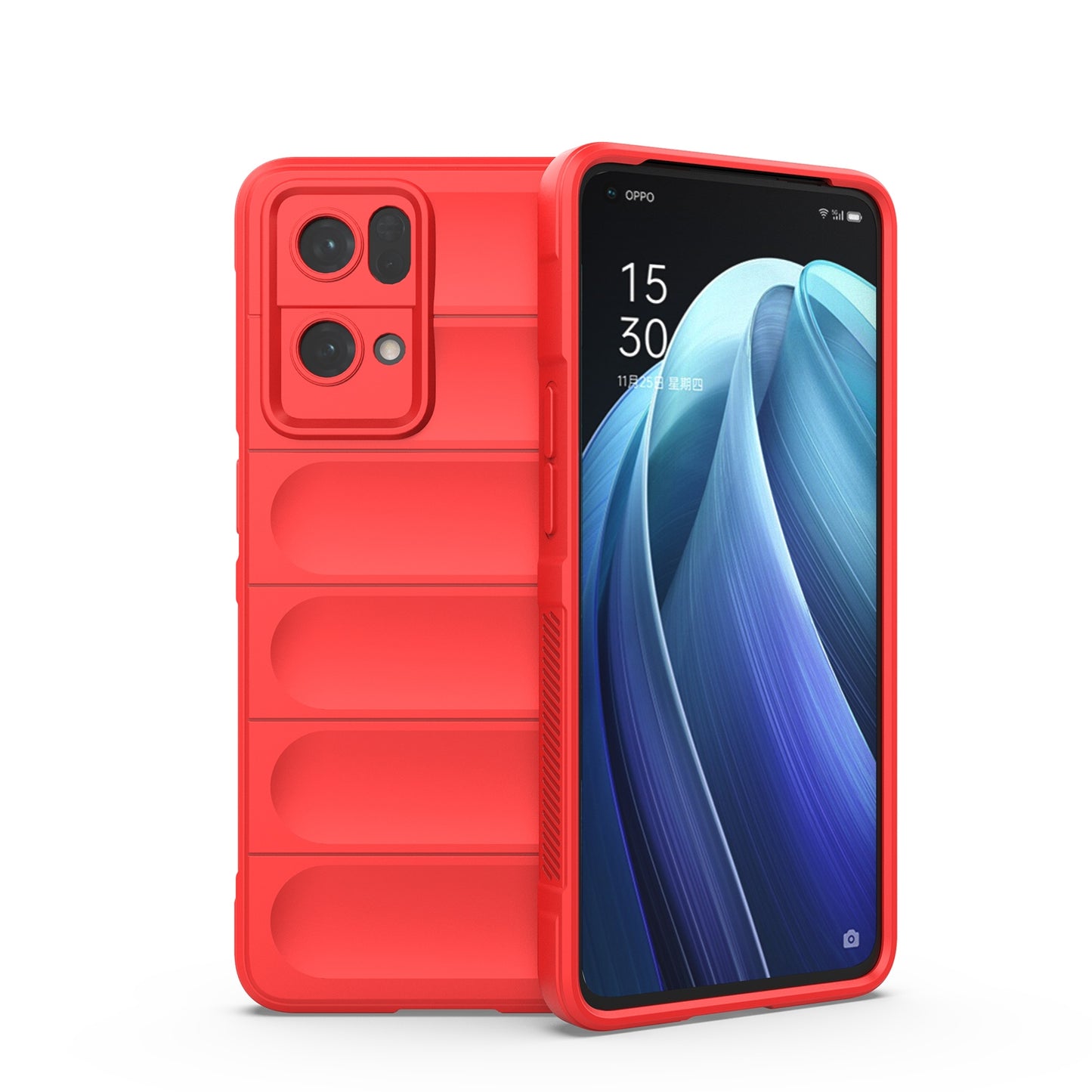 OPPO Reno7 Pro 5G Shock Absorbent Magic Shield TPU + Flannel Phone Case, Featuring Ridged Drop Protection, Bright Colours & Easy Access