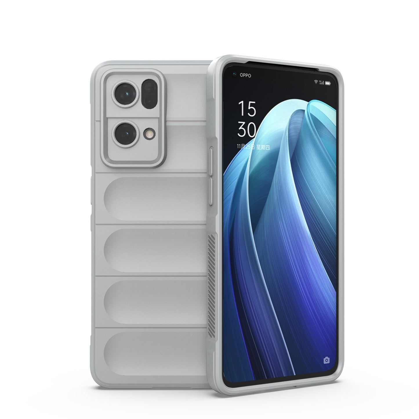 OPPO Reno7 Pro 5G Shock Absorbent Magic Shield TPU + Flannel Phone Case, Featuring Ridged Drop Protection, Bright Colours & Easy Access