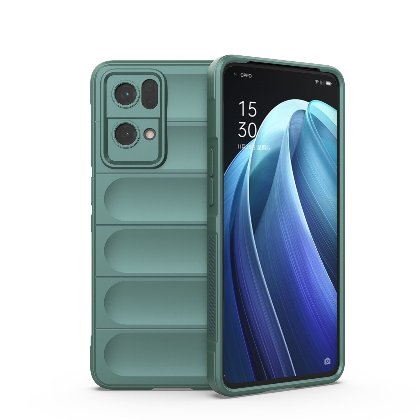 OPPO Reno7 Pro 5G Shock Absorbent Magic Shield TPU + Flannel Phone Case, Featuring Ridged Drop Protection, Bright Colours & Easy Access