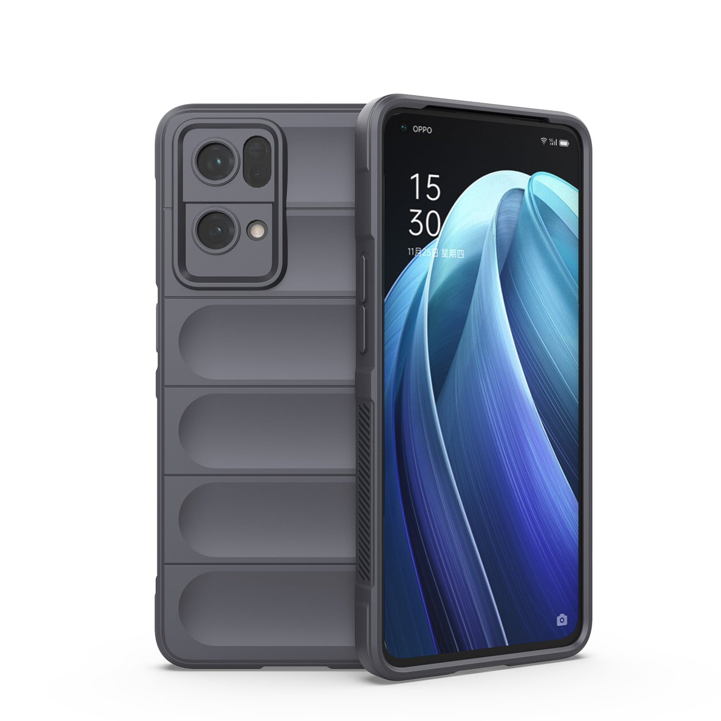 OPPO Reno7 Pro 5G Shock Absorbent Magic Shield TPU + Flannel Phone Case, Featuring Ridged Drop Protection, Bright Colours & Easy Access
