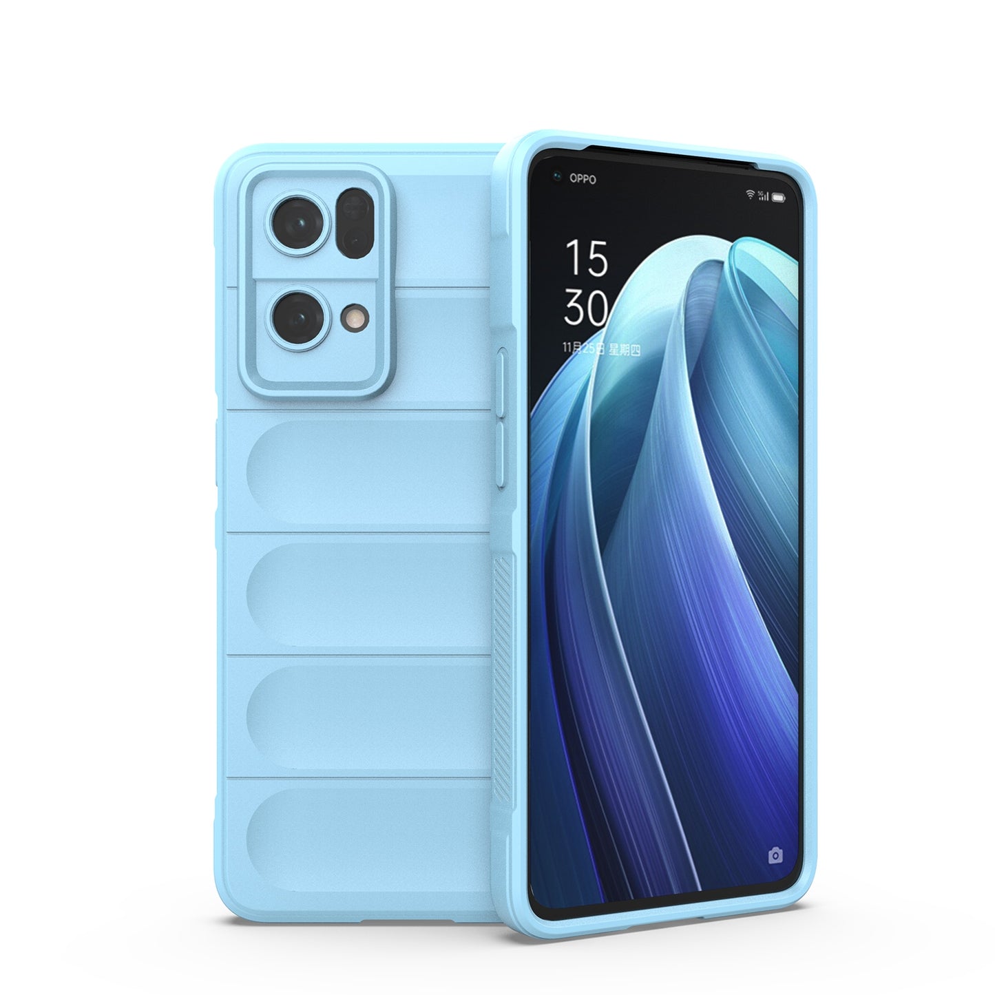 OPPO Reno7 Pro 5G Shock Absorbent Magic Shield TPU + Flannel Phone Case, Featuring Ridged Drop Protection, Bright Colours & Easy Access