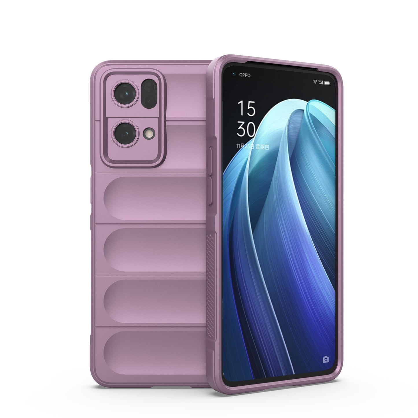 OPPO Reno7 Pro 5G Shock Absorbent Magic Shield TPU + Flannel Phone Case, Featuring Ridged Drop Protection, Bright Colours & Easy Access