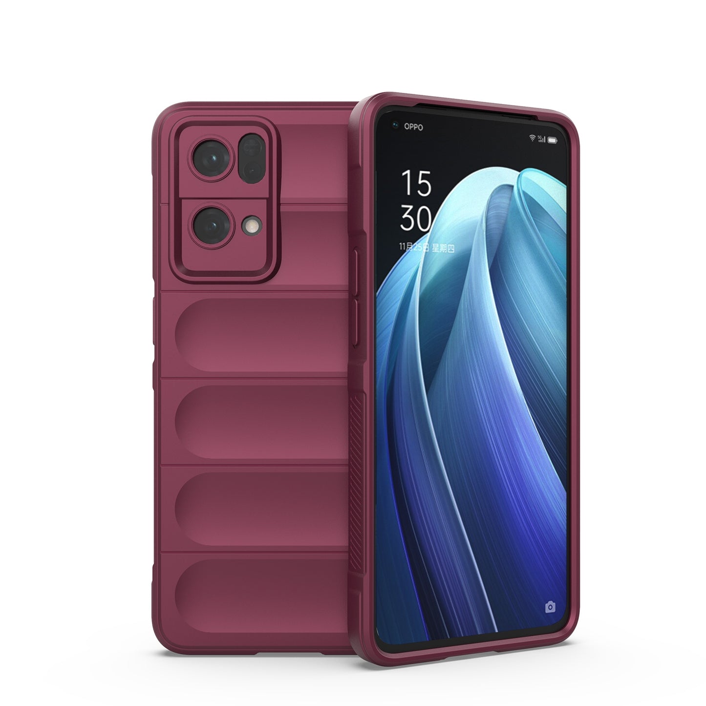OPPO Reno7 Pro 5G Shock Absorbent Magic Shield TPU + Flannel Phone Case, Featuring Ridged Drop Protection, Bright Colours & Easy Access