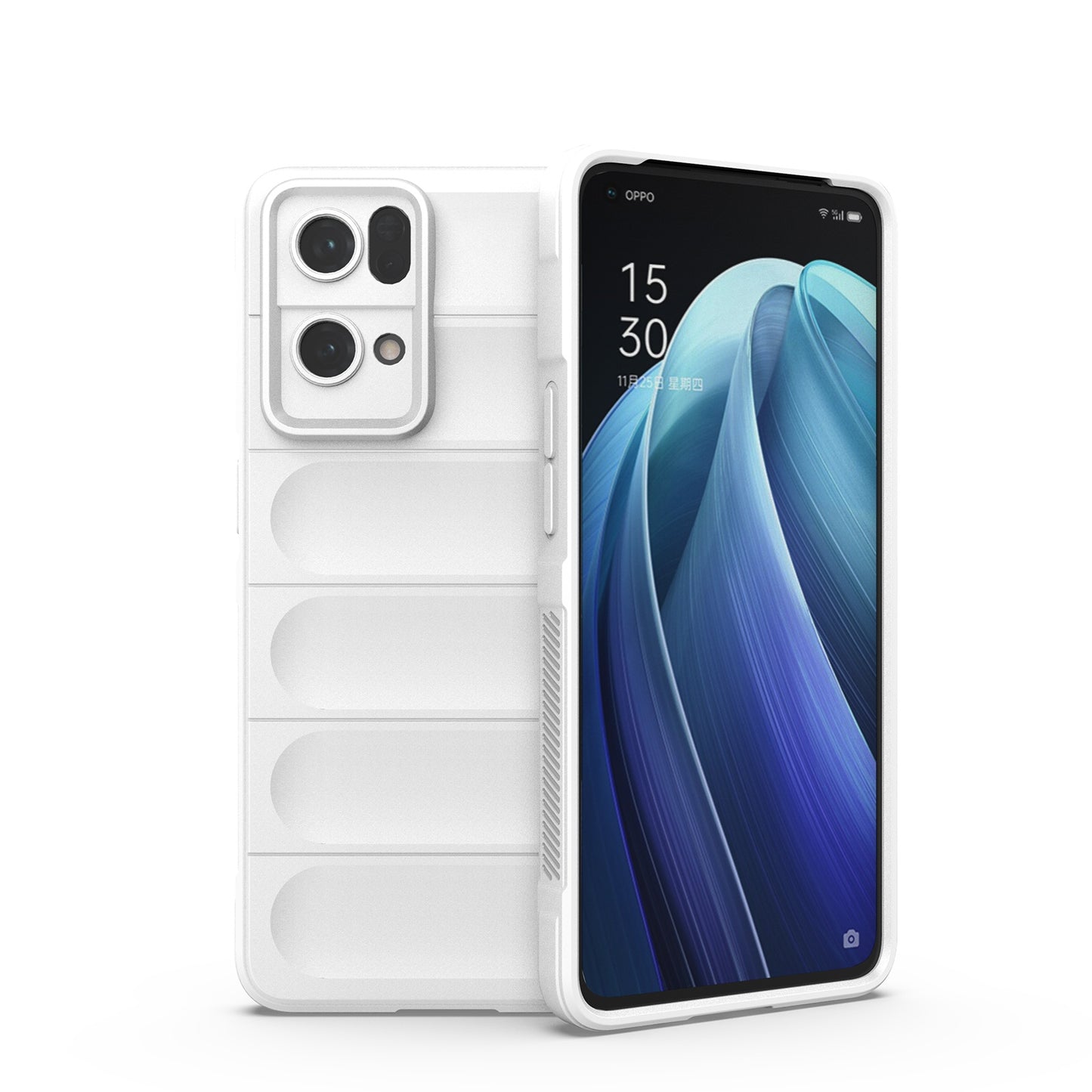 OPPO Reno7 Pro 5G Shock Absorbent Magic Shield TPU + Flannel Phone Case, Featuring Ridged Drop Protection, Bright Colours & Easy Access