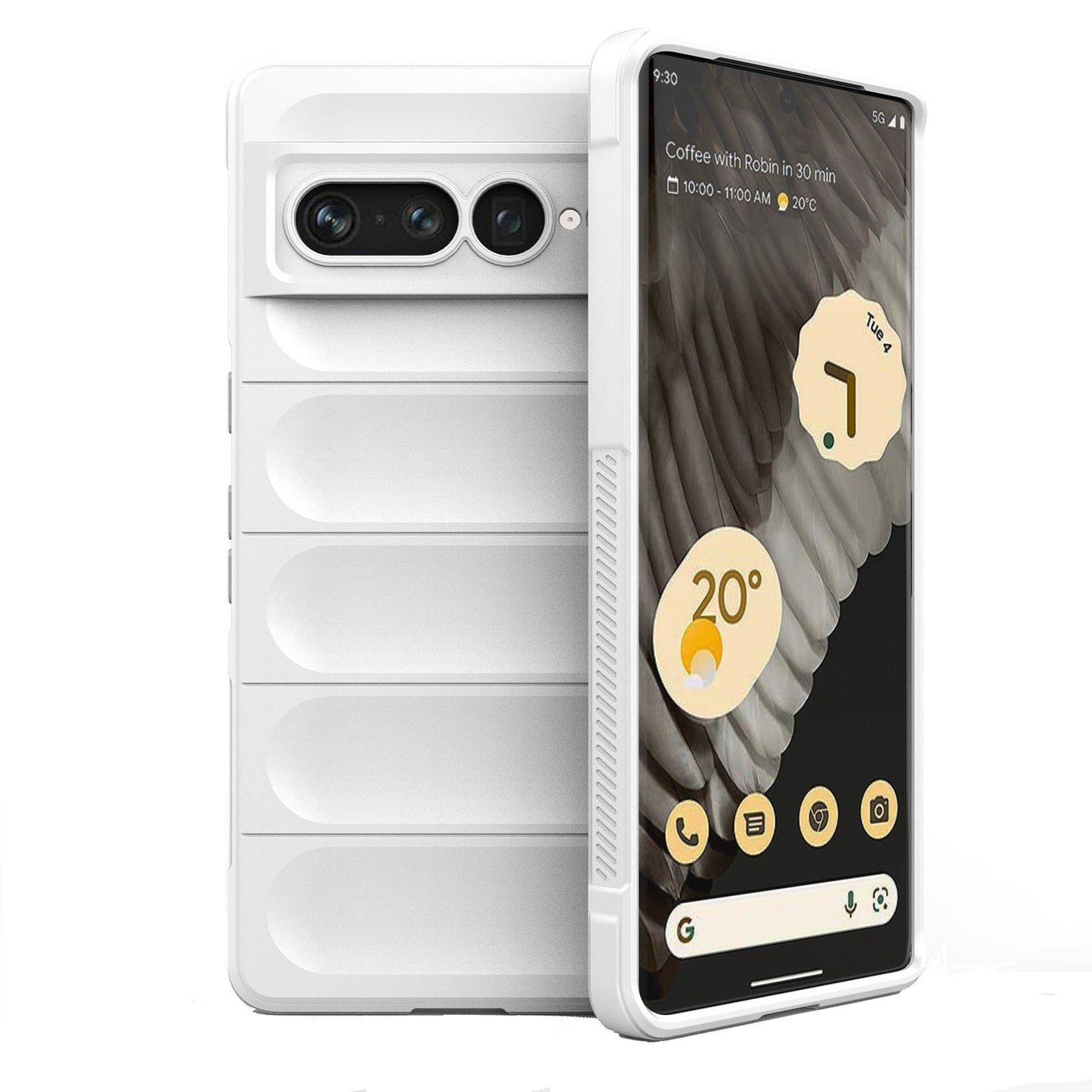 Google Pixel 7 Pro Magic Shield TPU + Flannel Protective Phone Case Cover, Shockproof Scratch Resistant