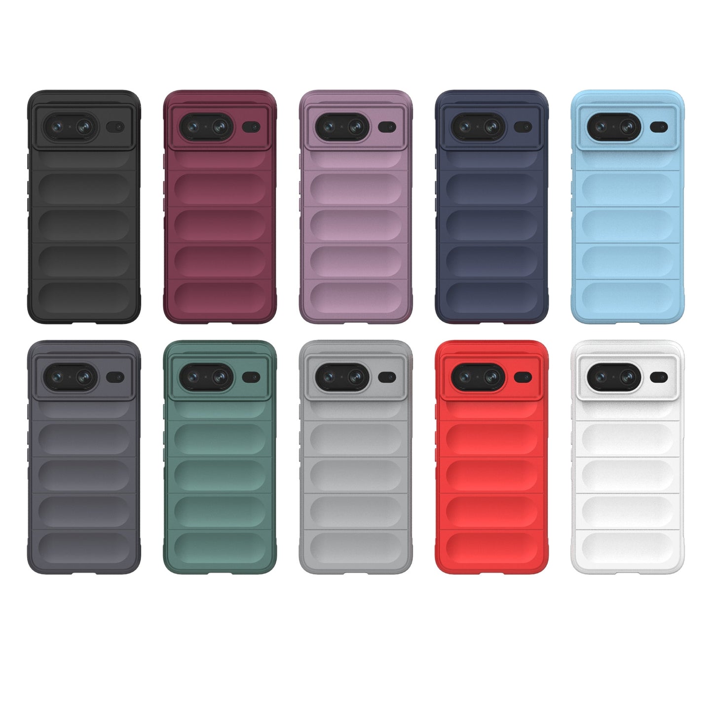 Google Pixel 8 5G Shock Absorbent Magic Shield TPU + Flannel Phone Case, Featuring Ridged Drop Protection, Bright Colours & Easy Access