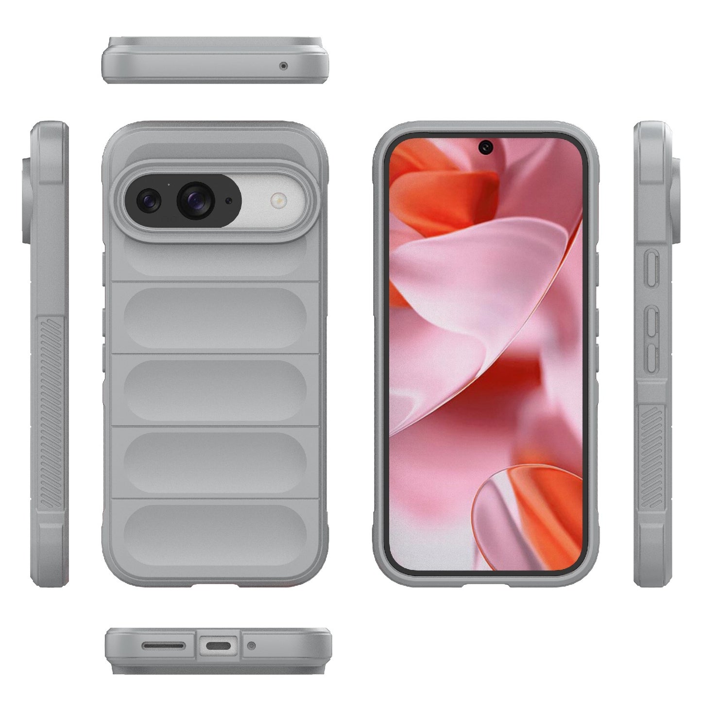 Google Pixel 9 5G Global Shock Absorbent Magic Shield TPU + Flannel Phone Case, Featuring Ridged Drop Protection, Bright Colours & Easy Access