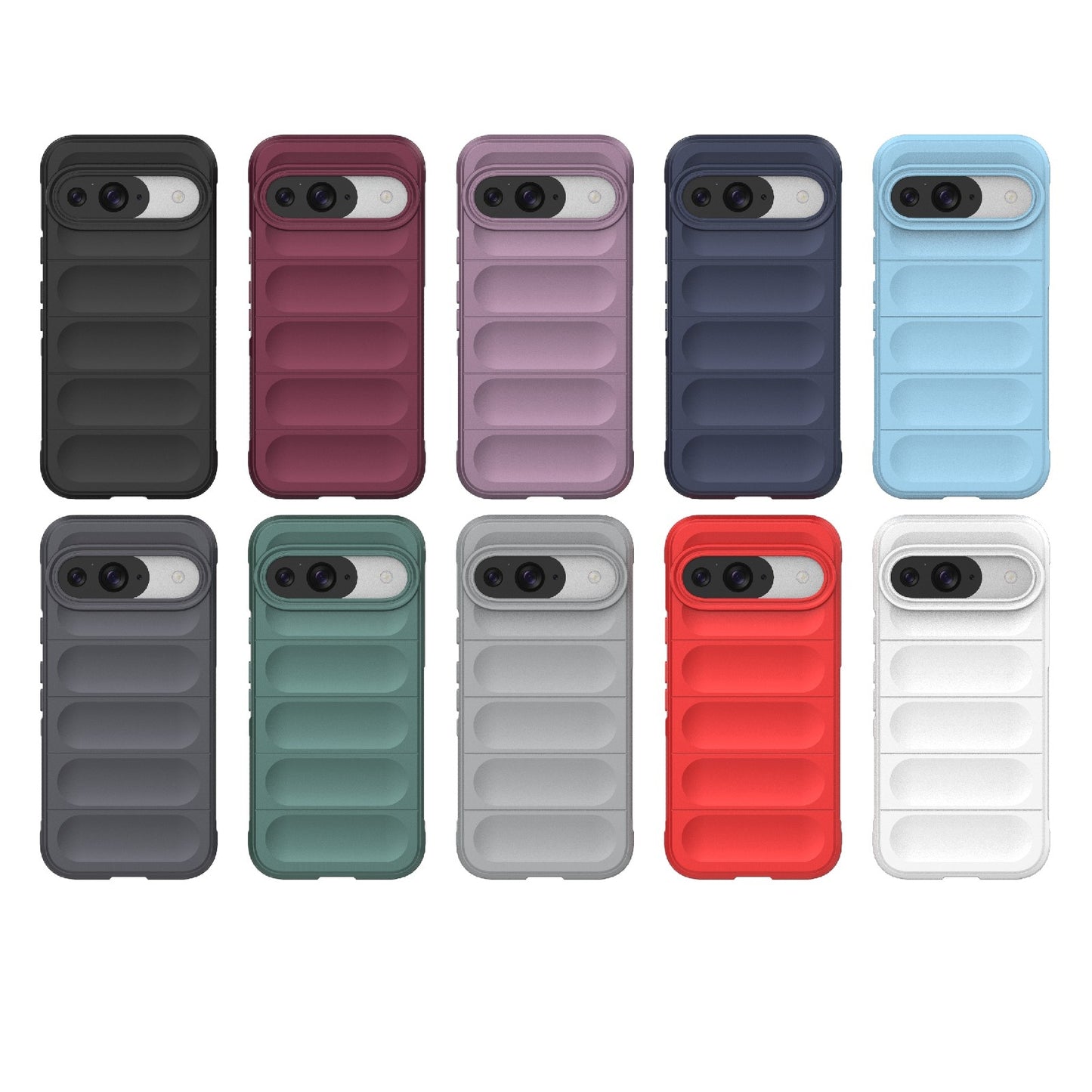 Google Pixel 9 5G Global Shock Absorbent Magic Shield TPU + Flannel Phone Case, Featuring Ridged Drop Protection, Bright Colours & Easy Access