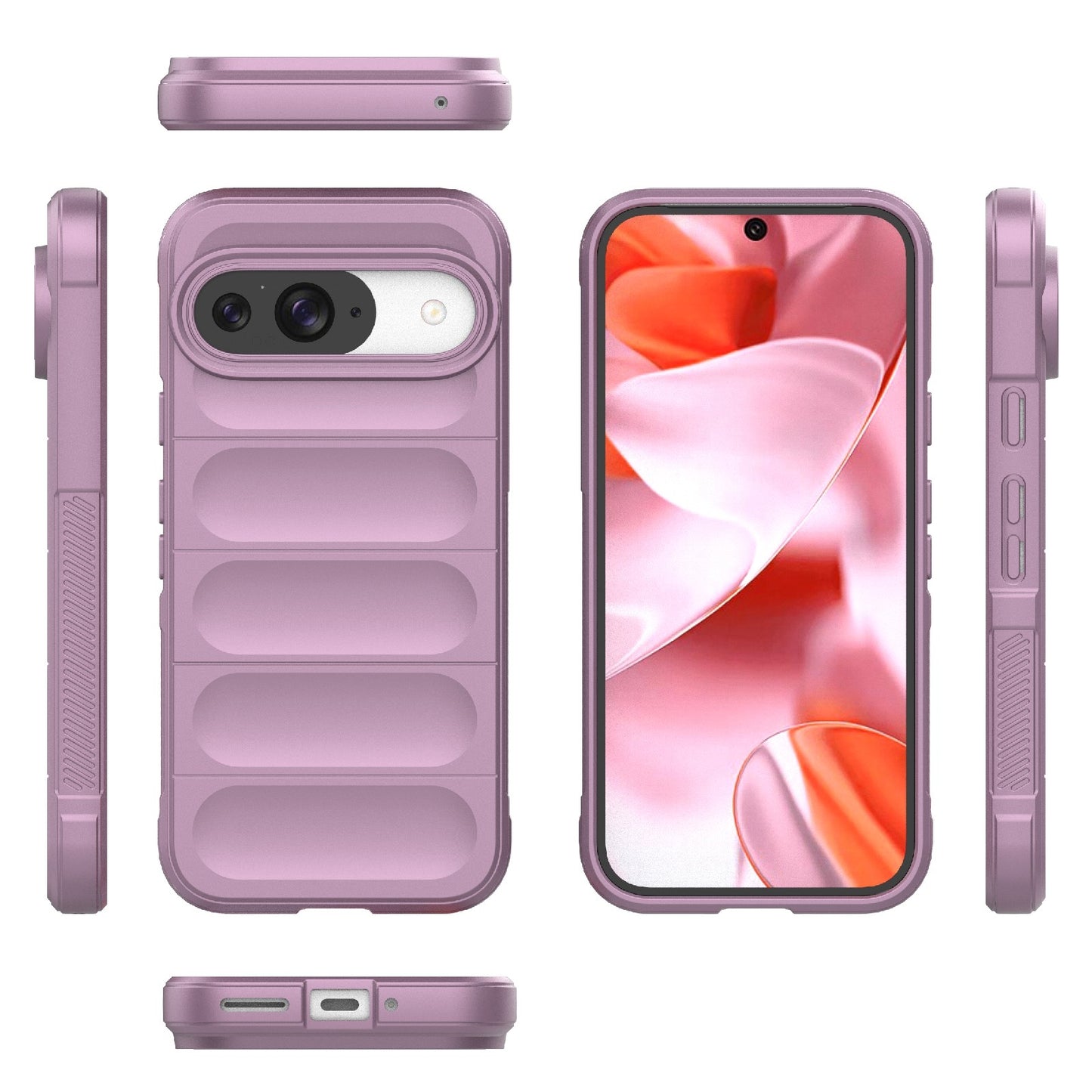 Google Pixel 9 5G Global Shock Absorbent Magic Shield TPU + Flannel Phone Case, Featuring Ridged Drop Protection, Bright Colours & Easy Access