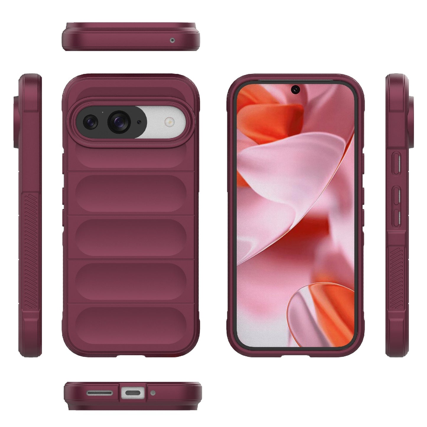 Google Pixel 9 5G Global Shock Absorbent Magic Shield TPU + Flannel Phone Case, Featuring Ridged Drop Protection, Bright Colours & Easy Access