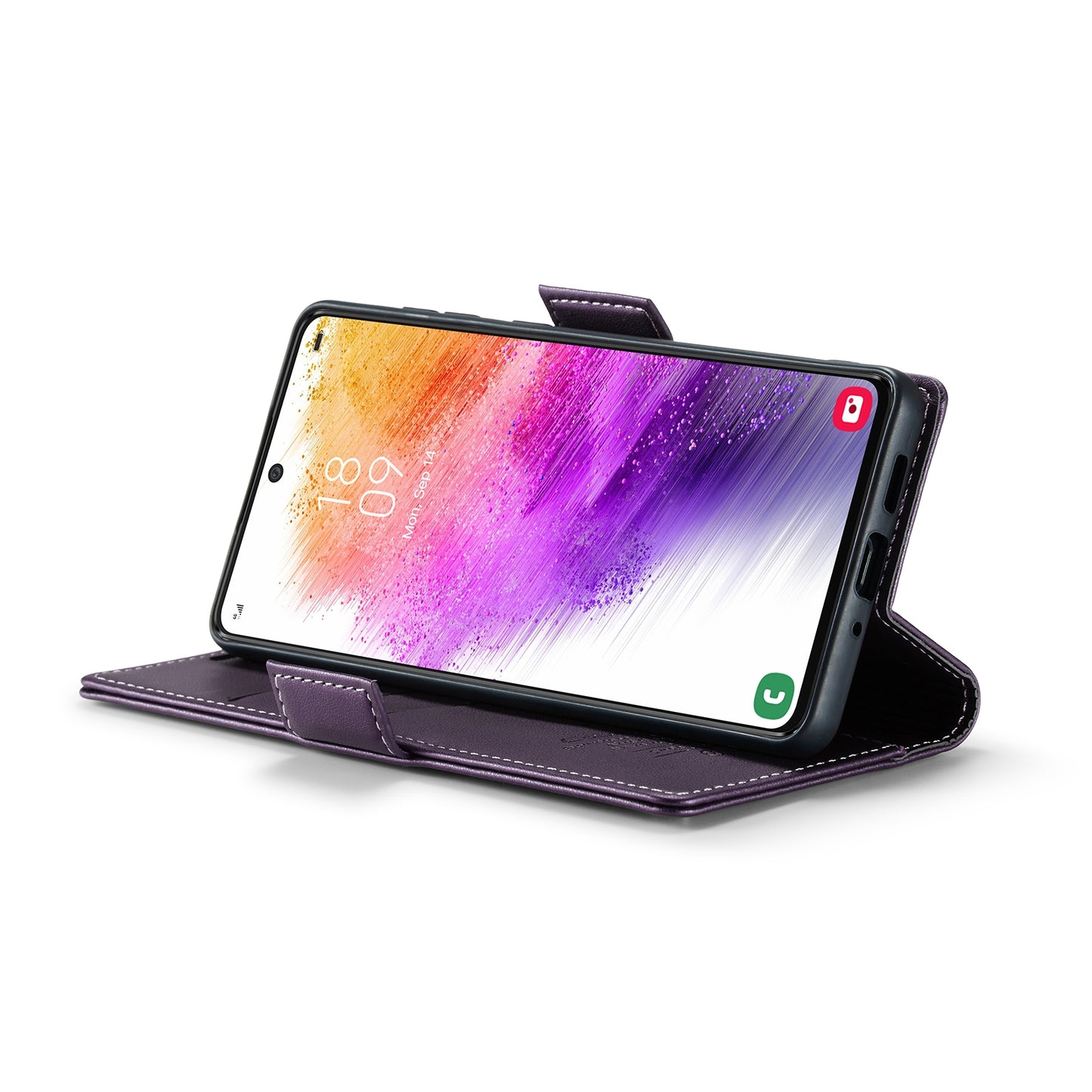 Samsung Galaxy A73 5G Litchi Texture RFID Anti-theft Leather Phone Case with Butterfly Buckle, Stand & Card Wallet with TPU Shell