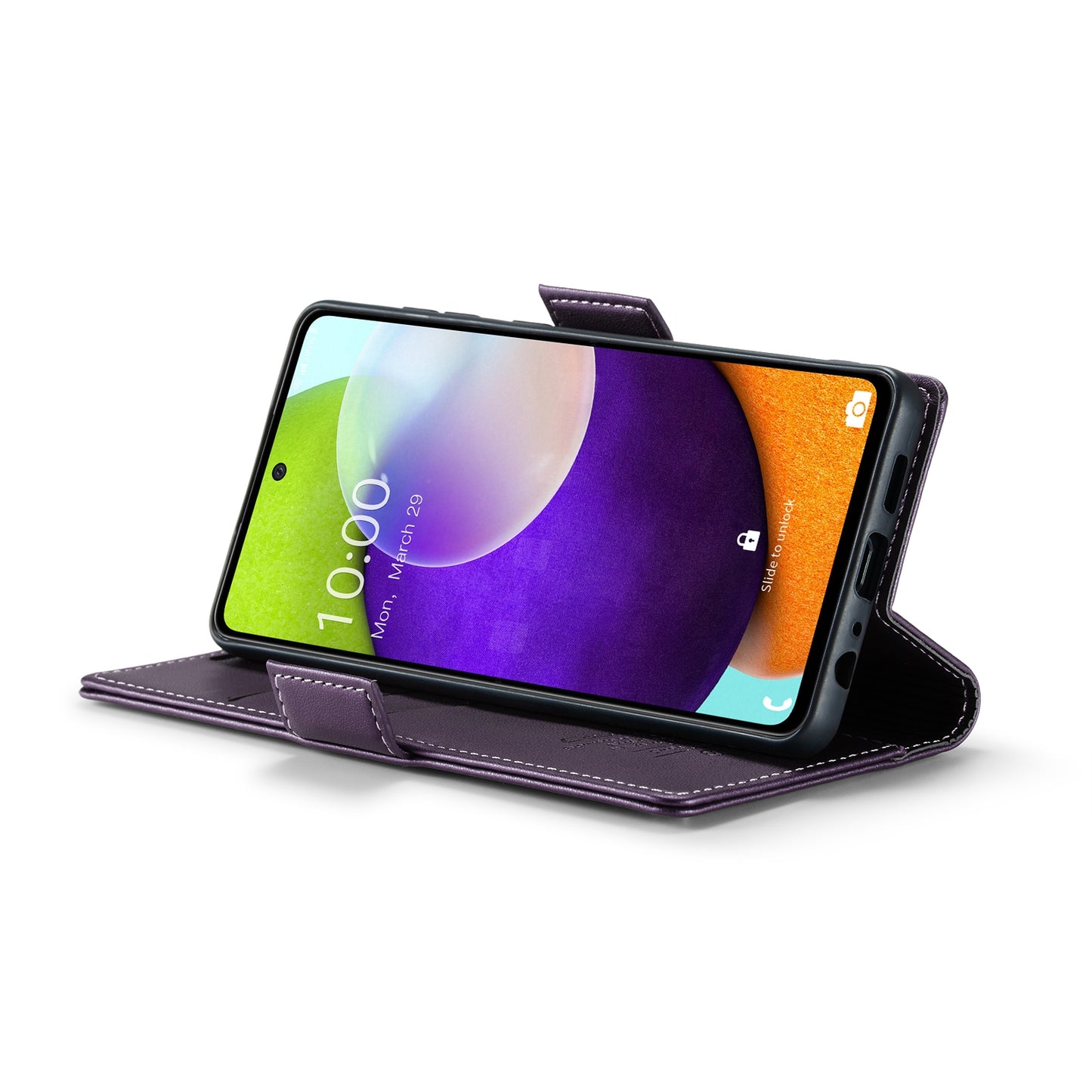 Samsung Galaxy A52/A52s 5G Litchi Texture RFID Anti-theft Leather Phone Case with Butterfly Buckle, Stand & Card Wallet with TPU Shell