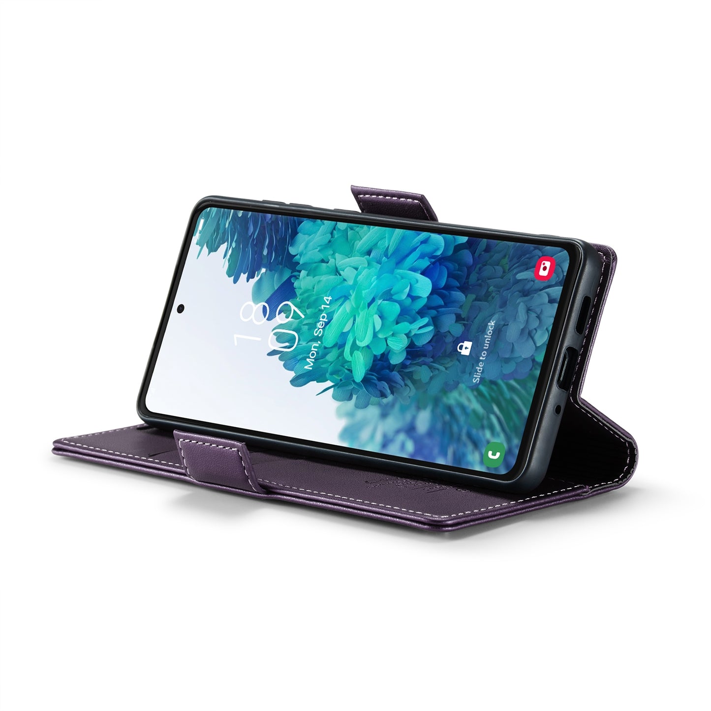 Samsung Galaxy S20 FE Litchi Texture RFID Anti-theft Leather Phone Case with Butterfly Buckle, Stand & Card Wallet with TPU Shell