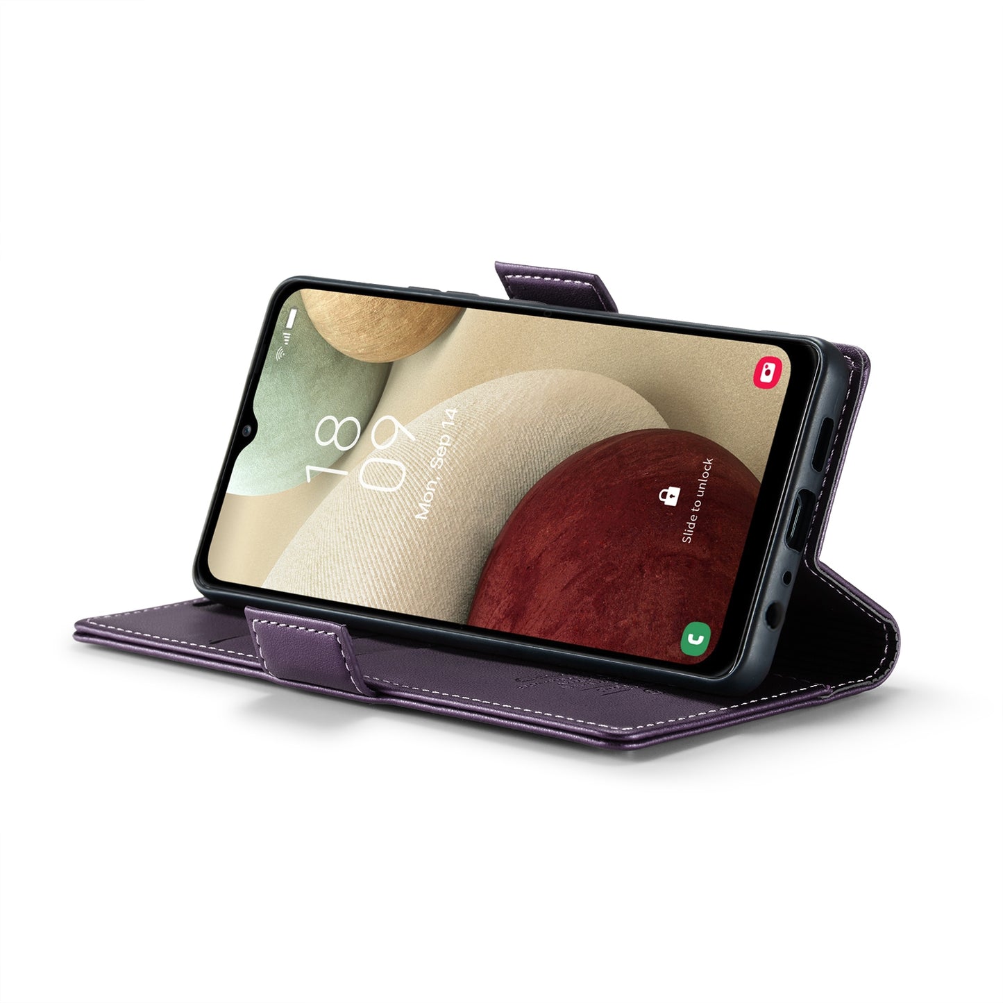 Samsung Galaxy A12 5G Litchi Texture RFID Anti-theft Leather Phone Case with Butterfly Buckle, Stand & Card Wallet with TPU Shell