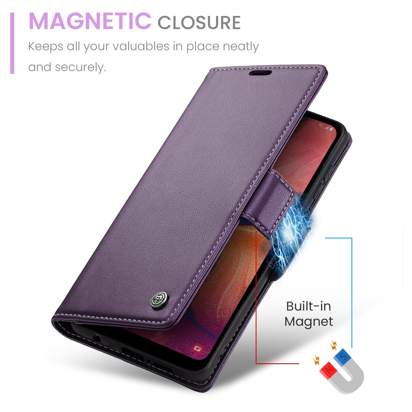 Samsung Galaxy A40 Litchi Texture RFID Anti-theft Leather Phone Case with Butterfly Buckle, Stand & Card Wallet with TPU Shell