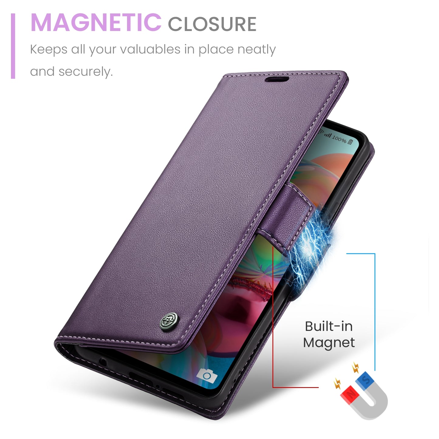 Samsung Galaxy A71 4G Litchi Texture RFID Anti-theft Leather Phone Case with Butterfly Buckle, Stand & Card Wallet with TPU Shell