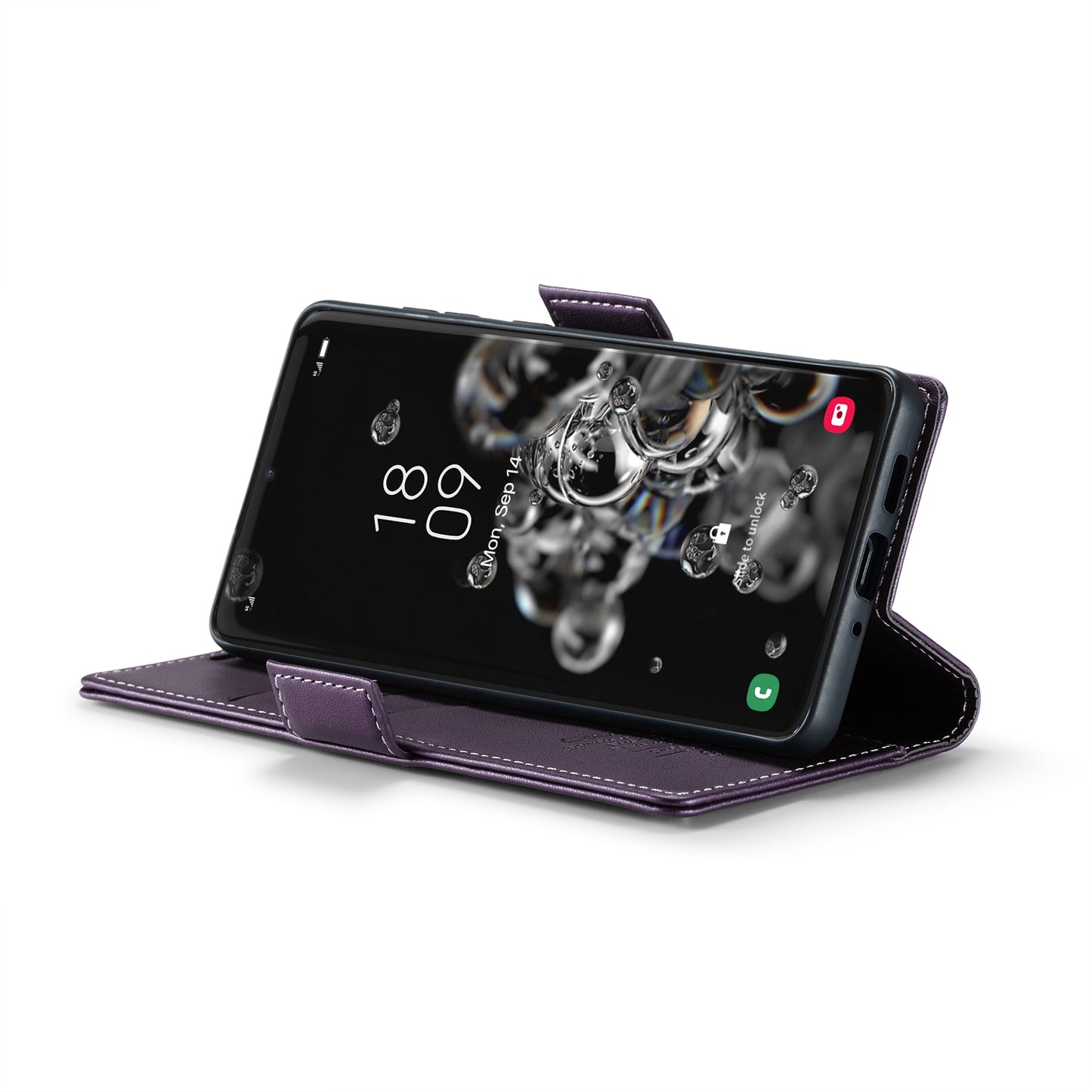 Samsung Galaxy S20 Ultra Litchi Texture RFID Anti-theft Leather Phone Case with Butterfly Buckle, Stand & Card Wallet with TPU Shell