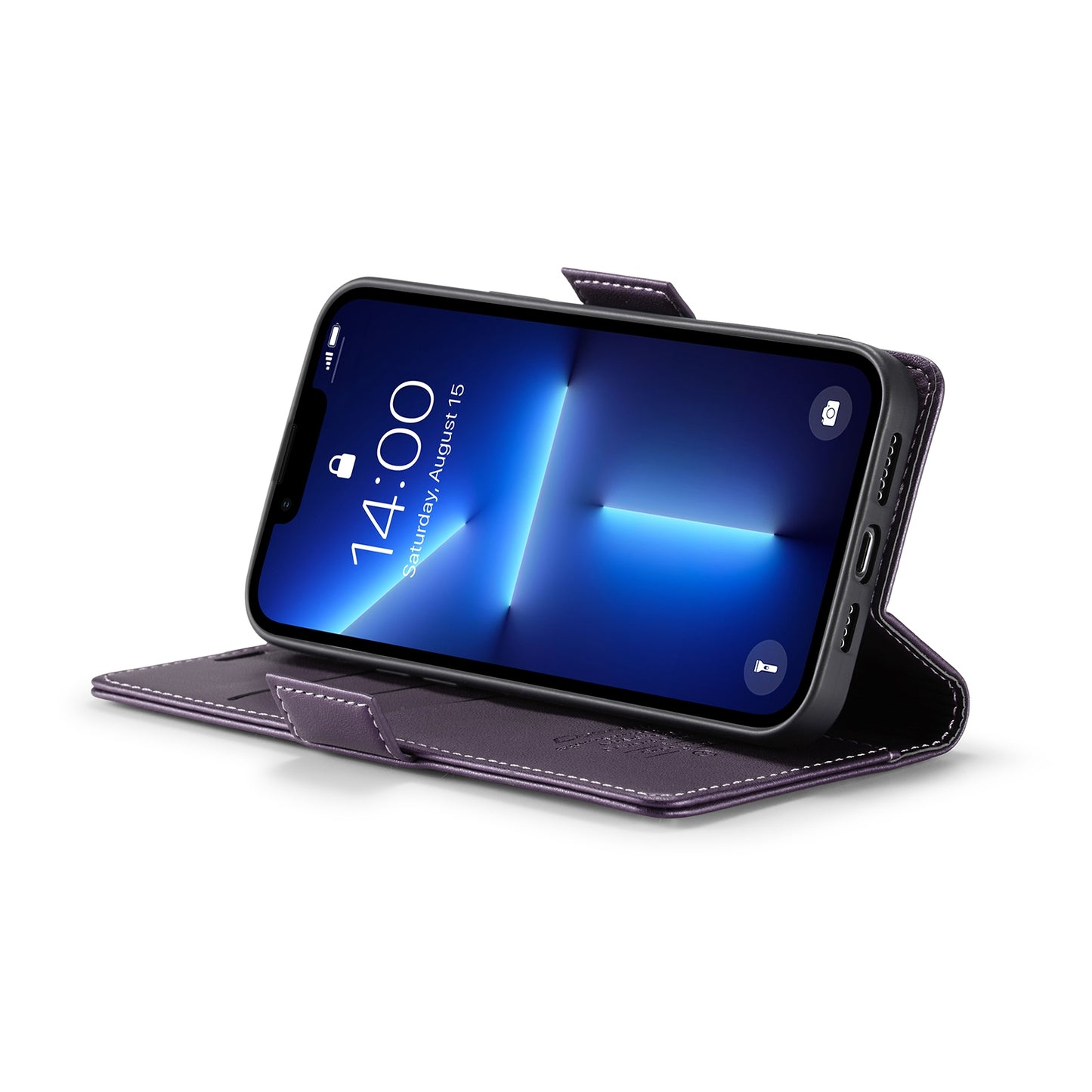 iPhone 13 Pro Max Litchi Texture RFID Anti-theft Leather Phone Case with Butterfly Buckle, Stand & Card Wallet with TPU Shell