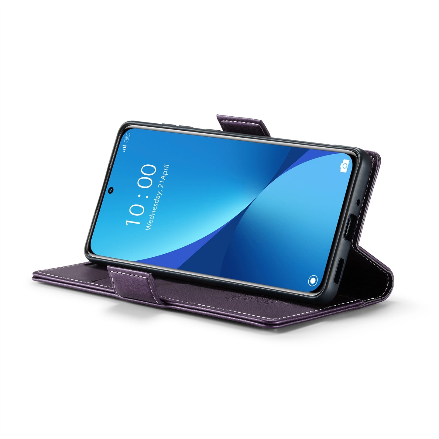 Xiaomi 12X Litchi Texture RFID Anti-theft Leather Phone Case with Butterfly Buckle, Stand & Card Wallet with TPU Shell