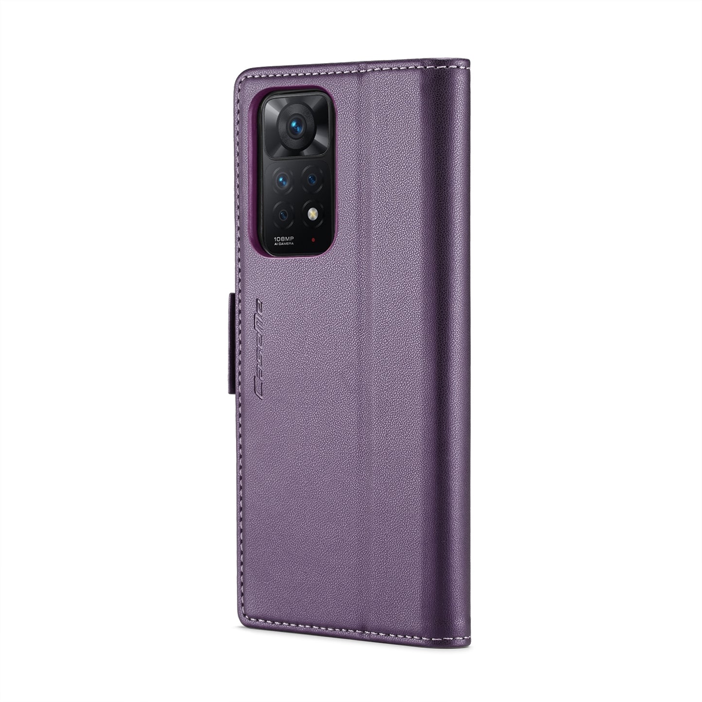 Xiaomi Redmi Note 11 Pro Global Litchi Texture RFID Anti-theft Leather Phone Case with Butterfly Buckle, Stand & Card Wallet with TPU Shell