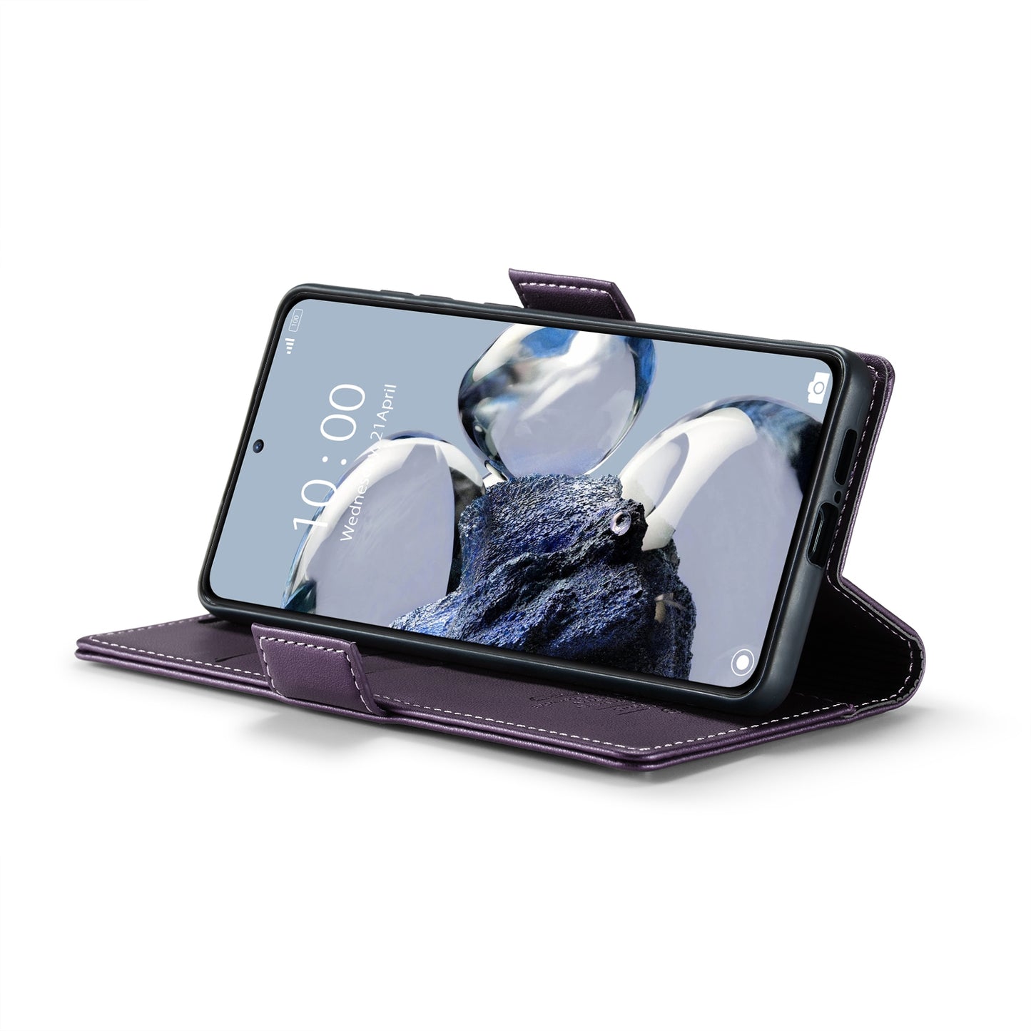 Xiaomi 12T/12T Pro Litchi Texture RFID Anti-theft Leather Phone Case with Butterfly Buckle, Stand & Card Wallet with TPU Shell