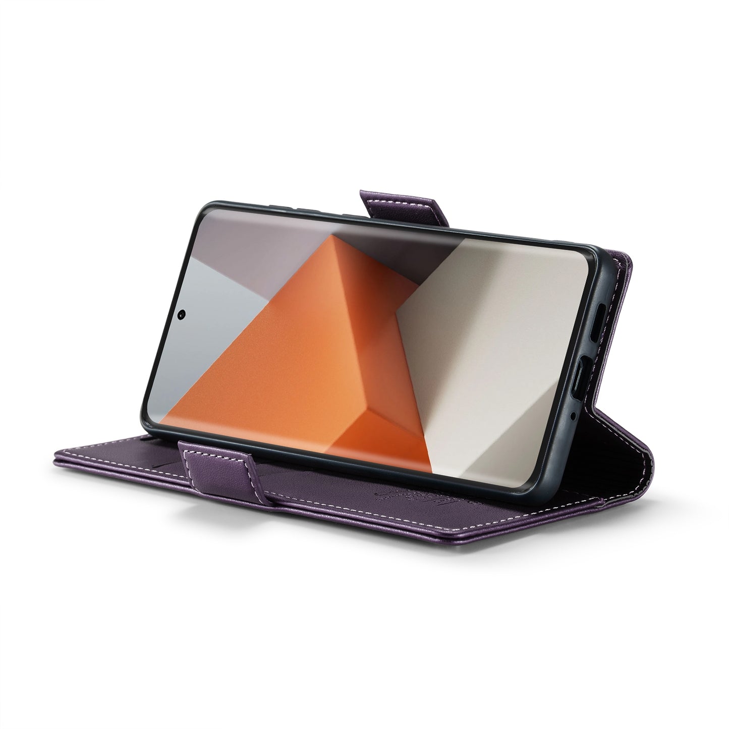 Xiaomi Redmi Note 13 Pro+ 5G Litchi Texture RFID Anti-theft Leather Phone Case with Butterfly Buckle, Stand & Card Wallet with TPU Shell