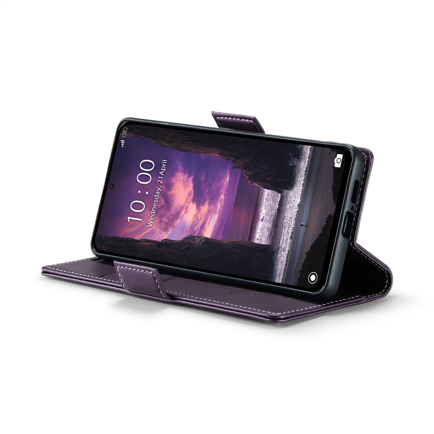 Xiaomi Redmi Note 13 4G Litchi Texture RFID Anti-theft Leather Phone Case with Butterfly Buckle, Stand & Card Wallet with TPU Shell