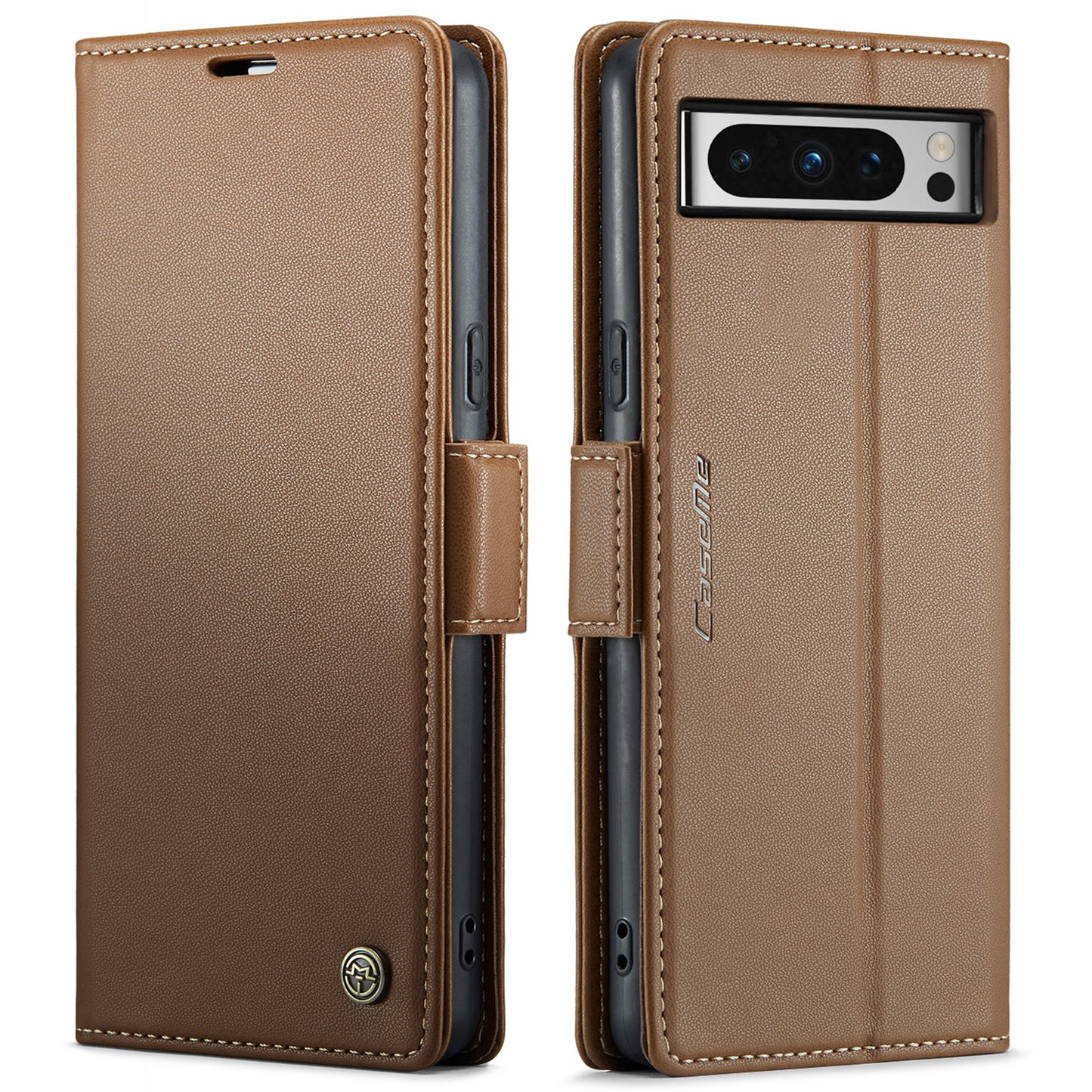 Google Pixel 8 Pro Litchi Texture RFID Anti-theft Leather Phone Case with Butterfly Buckle, Stand & Card Wallet with TPU Shell
