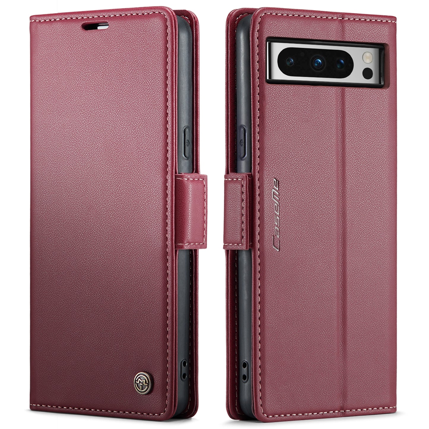 Google Pixel 8 Pro Litchi Texture RFID Anti-theft Leather Phone Case with Butterfly Buckle, Stand & Card Wallet with TPU Shell