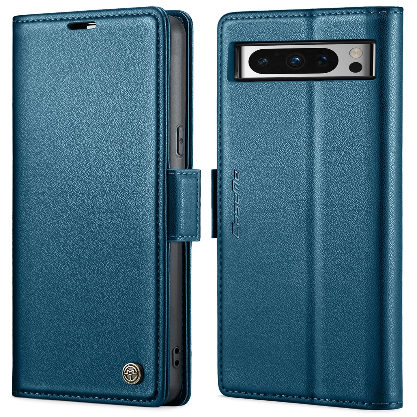 Google Pixel 8 Pro Litchi Texture RFID Anti-theft Leather Phone Case with Butterfly Buckle, Stand & Card Wallet with TPU Shell
