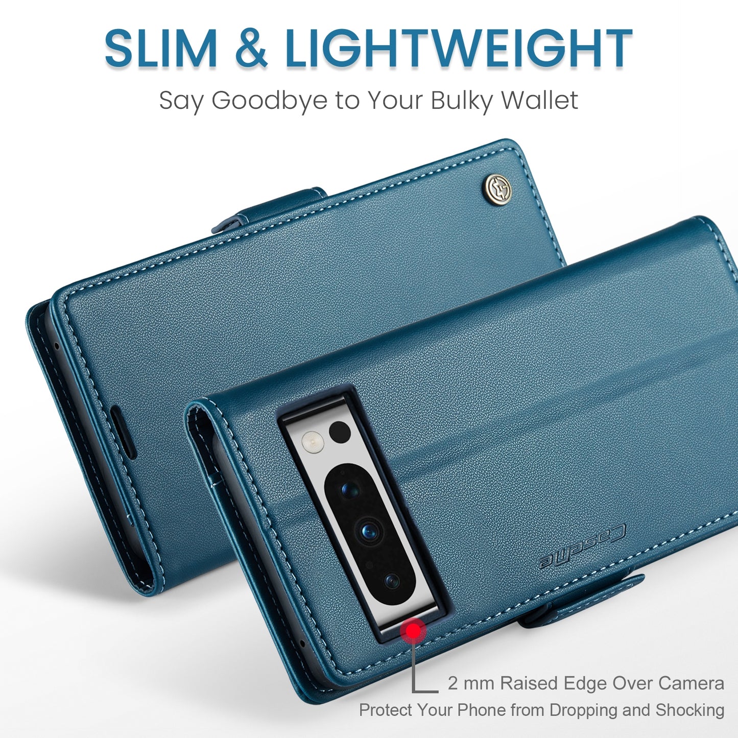 Google Pixel 8 Pro Litchi Texture RFID Anti-theft Leather Phone Case with Butterfly Buckle, Stand & Card Wallet with TPU Shell