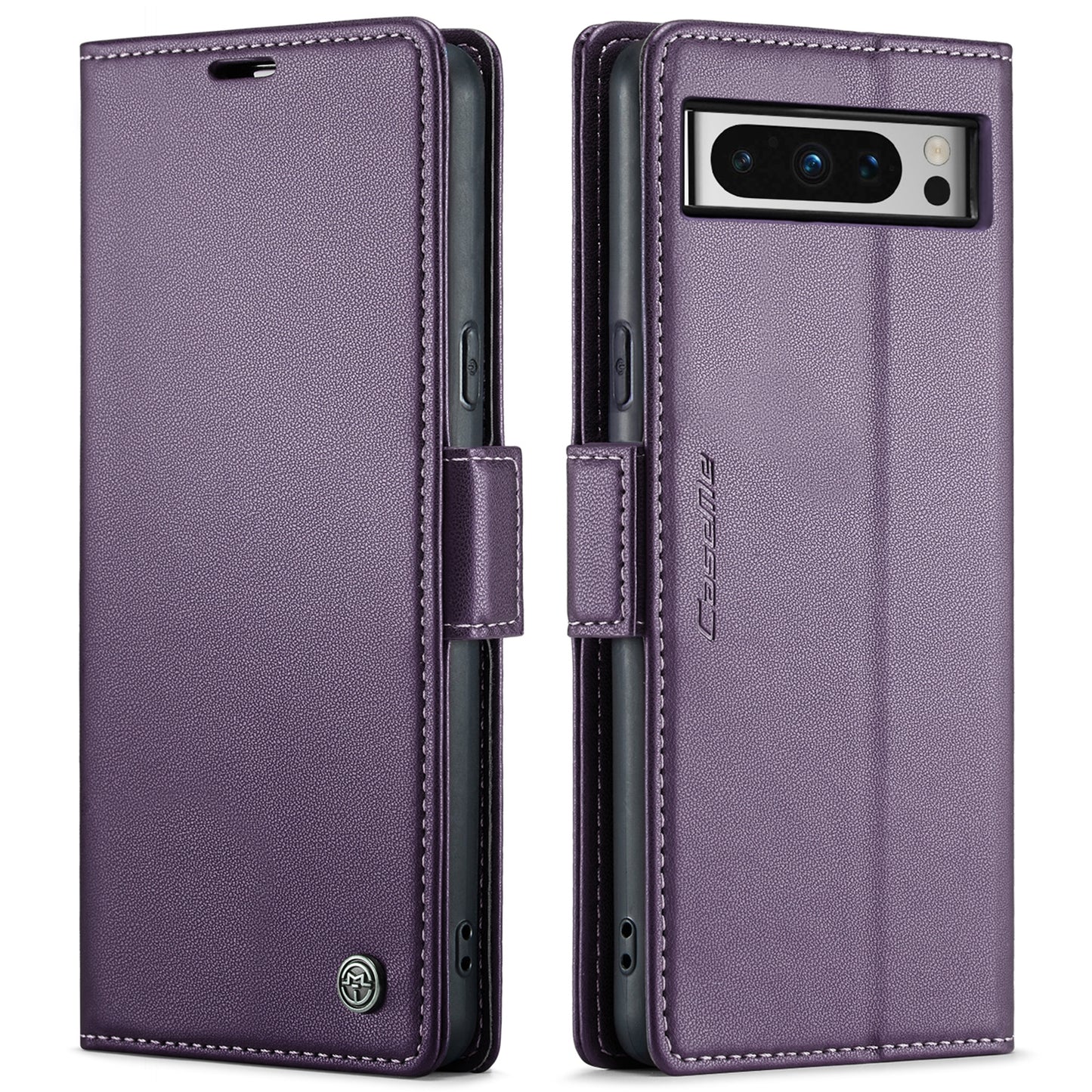 Google Pixel 8 Pro Litchi Texture RFID Anti-theft Leather Phone Case with Butterfly Buckle, Stand & Card Wallet with TPU Shell