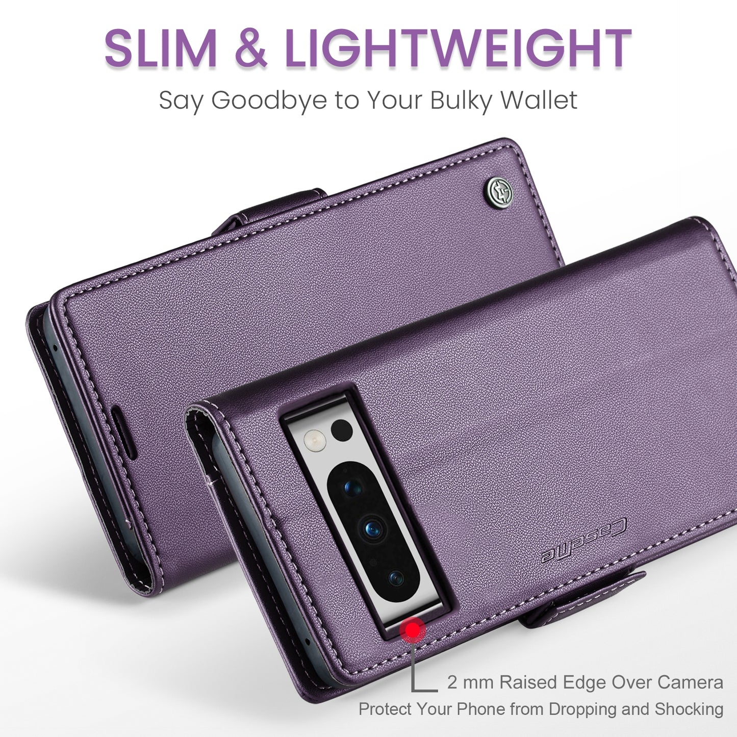 Google Pixel 8 Pro Litchi Texture RFID Anti-theft Leather Phone Case with Butterfly Buckle, Stand & Card Wallet with TPU Shell