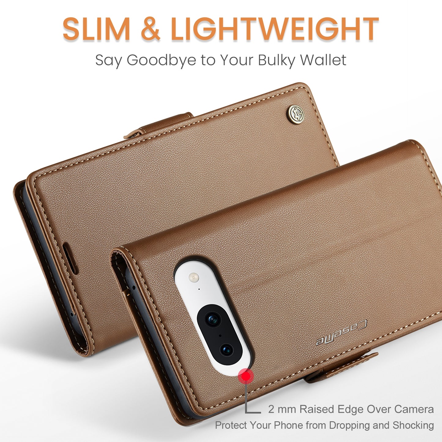 Google Pixel 8a Litchi Texture RFID Anti-theft Leather Phone Case with Butterfly Buckle, Stand & Card Wallet with TPU Shell