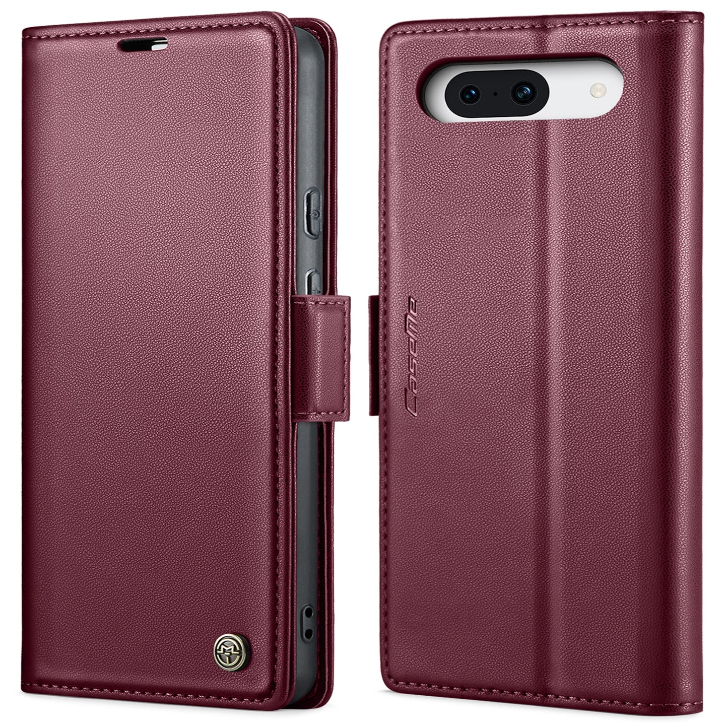 Google Pixel 8a Litchi Texture RFID Anti-theft Leather Phone Case with Butterfly Buckle, Stand & Card Wallet with TPU Shell