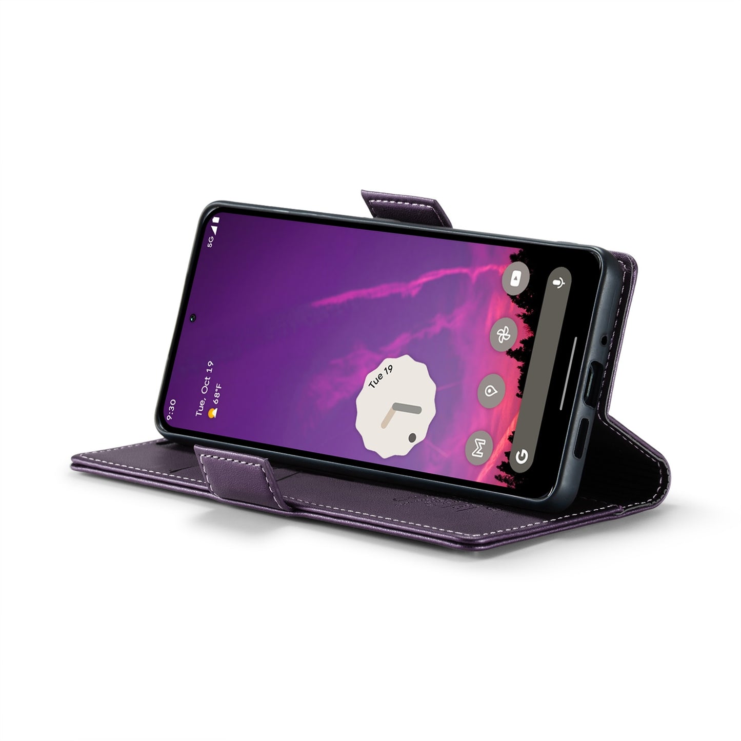 Google Pixel 9 Pro XL Litchi Texture RFID Anti-theft Leather Phone Case with Butterfly Buckle, Stand & Card Wallet with TPU Shell