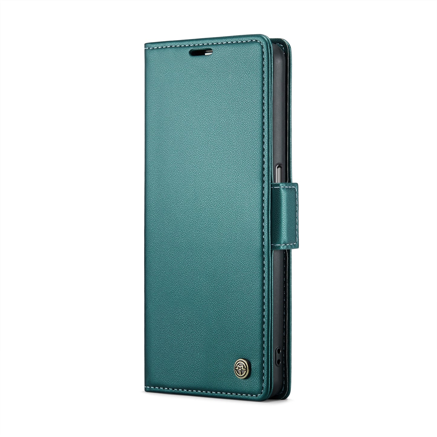 OPPO A57e 4G Litchi Texture RFID Anti-theft Leather Phone Case with Butterfly Buckle, Stand & Card Wallet with TPU Shell