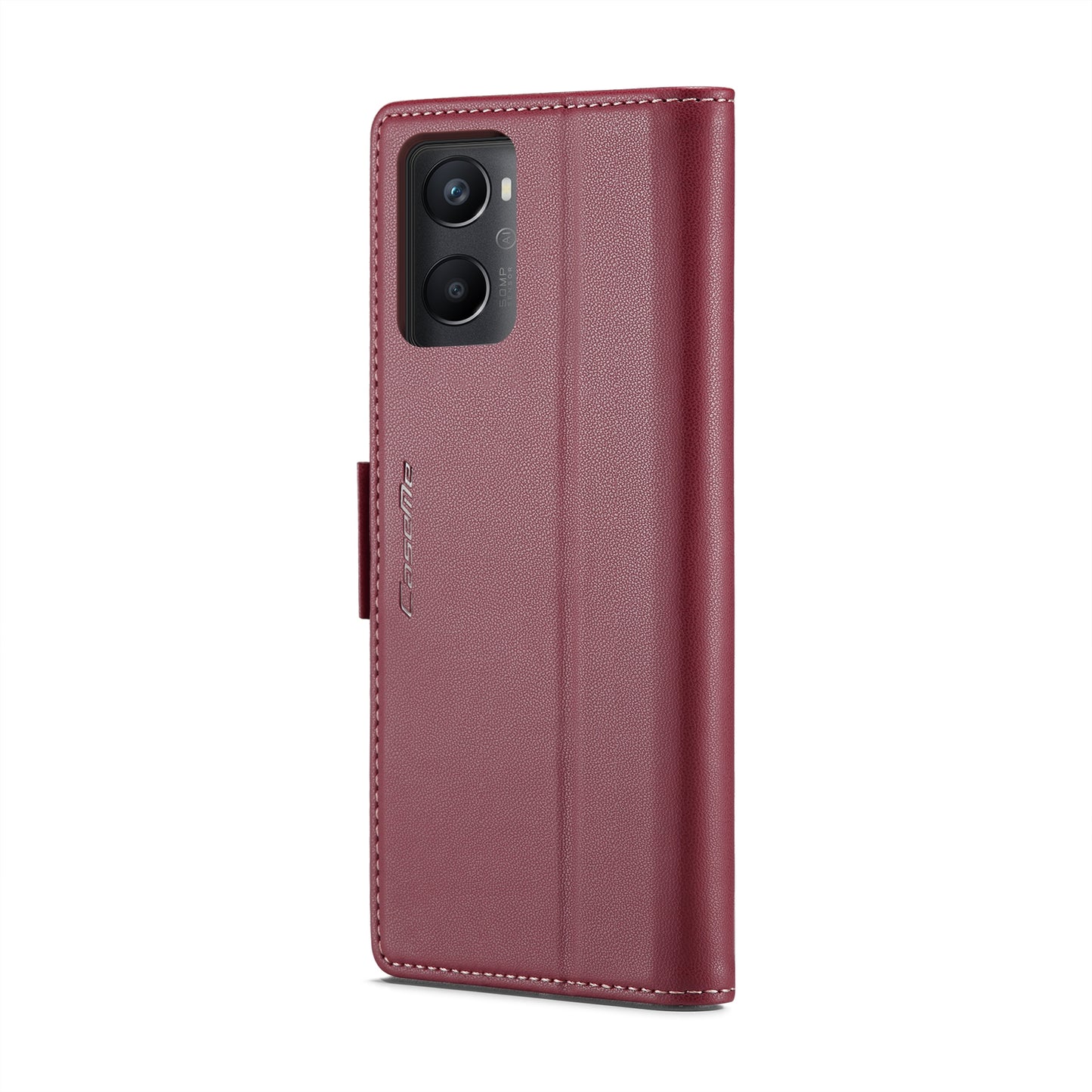 OPPO A36 4G Litchi Texture RFID Anti-theft Leather Phone Case with Butterfly Buckle, Stand & Card Wallet with TPU Shell