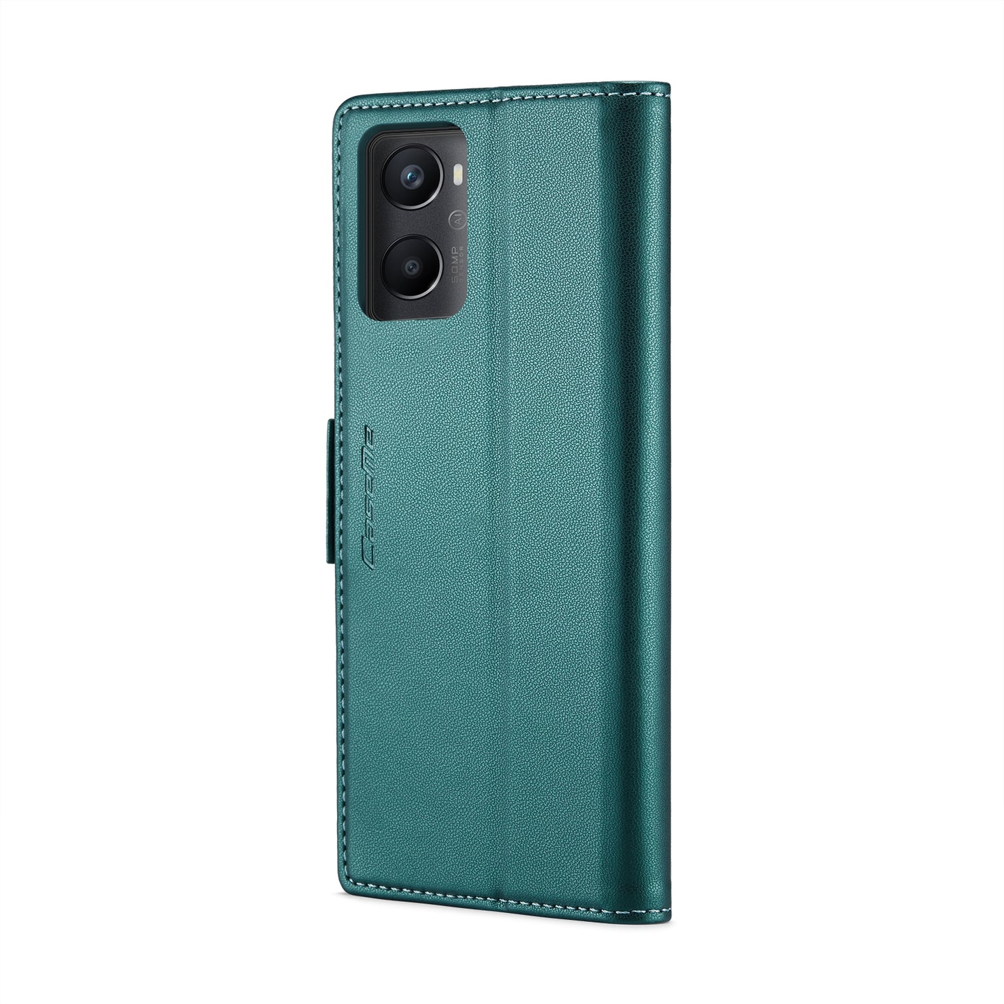 OPPO A36 4G Litchi Texture RFID Anti-theft Leather Phone Case with Butterfly Buckle, Stand & Card Wallet with TPU Shell
