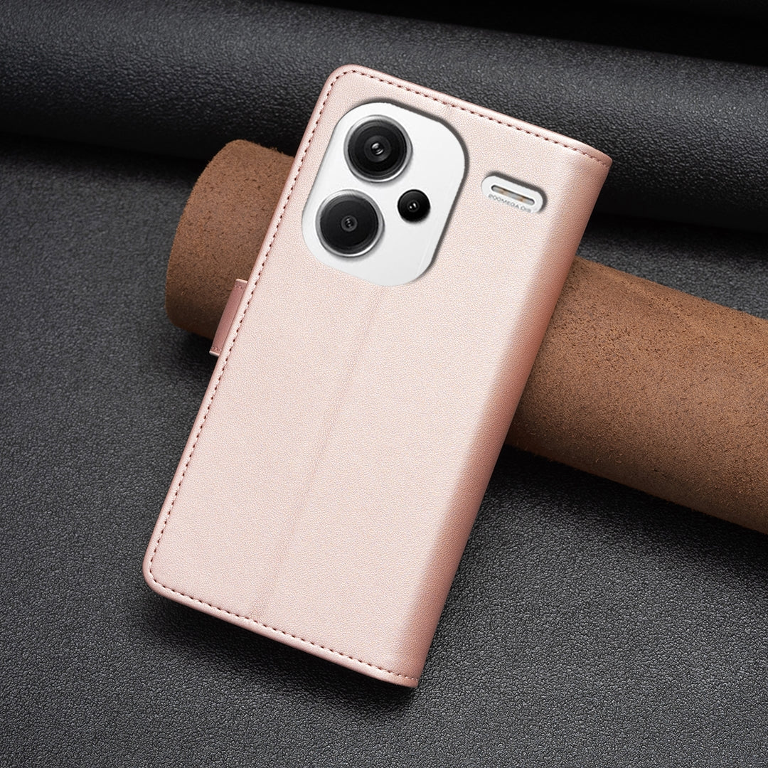 Xiaomi Redmi Note 13 Pro+ 5G Leather Flip Phone Case with 9 Card Slots, Zipper Wallet & Detachable Wristlet Strap