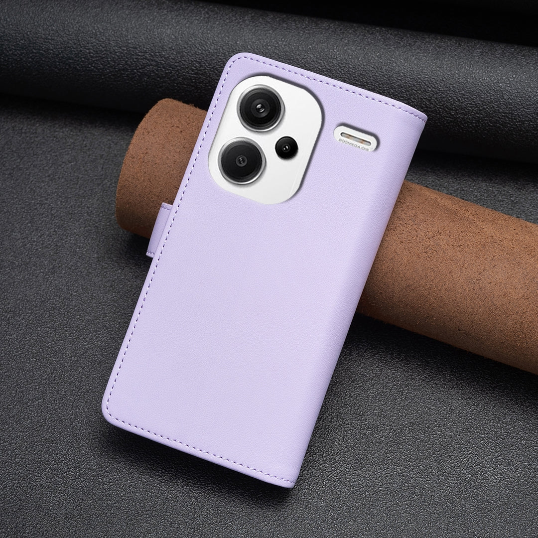 Xiaomi Redmi Note 13 Pro+ 5G Leather Flip Phone Case with 9 Card Slots, Zipper Wallet & Detachable Wristlet Strap
