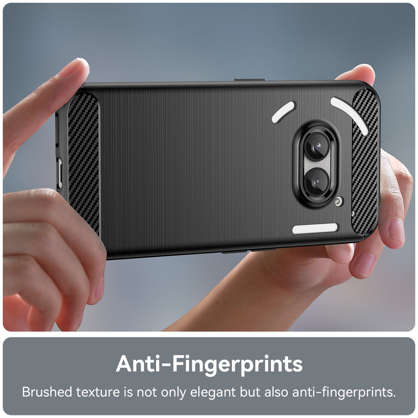 Nothing Phone 2a Carbon Fiber Brushed Texture TPU Protective Phone Case Shockproof Slim Cover