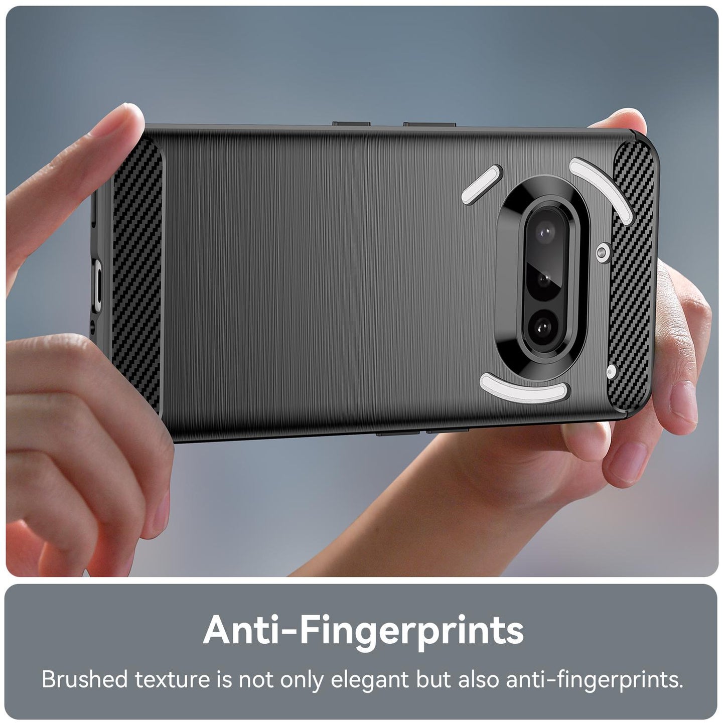 Nothing Phone 3a Carbon Fiber Brushed Texture TPU Protective Phone Case Shockproof Slim Cover