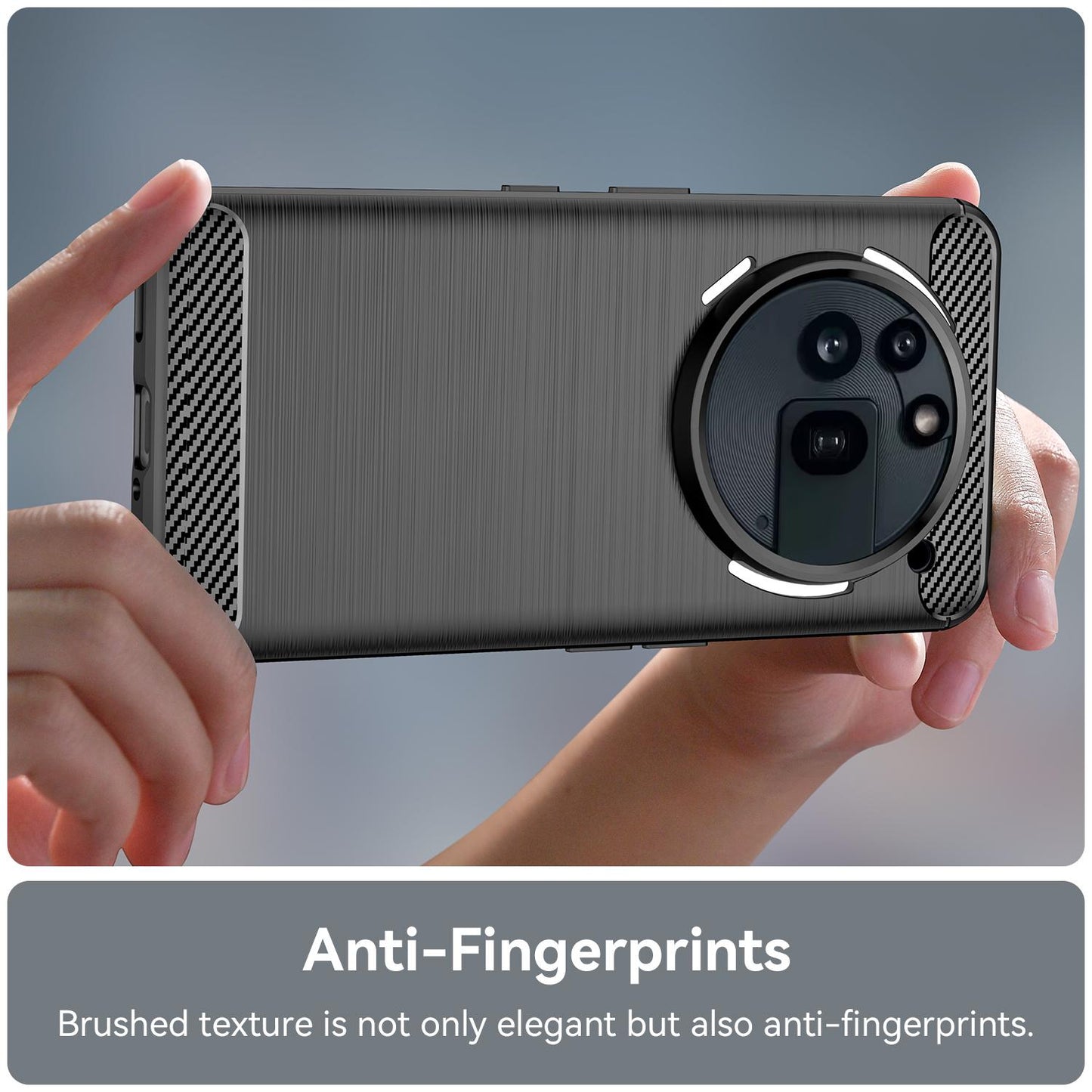 Nothing Phone 3a Pro Carbon Fiber Brushed Texture TPU Protective Phone Case Shockproof Slim Cover
