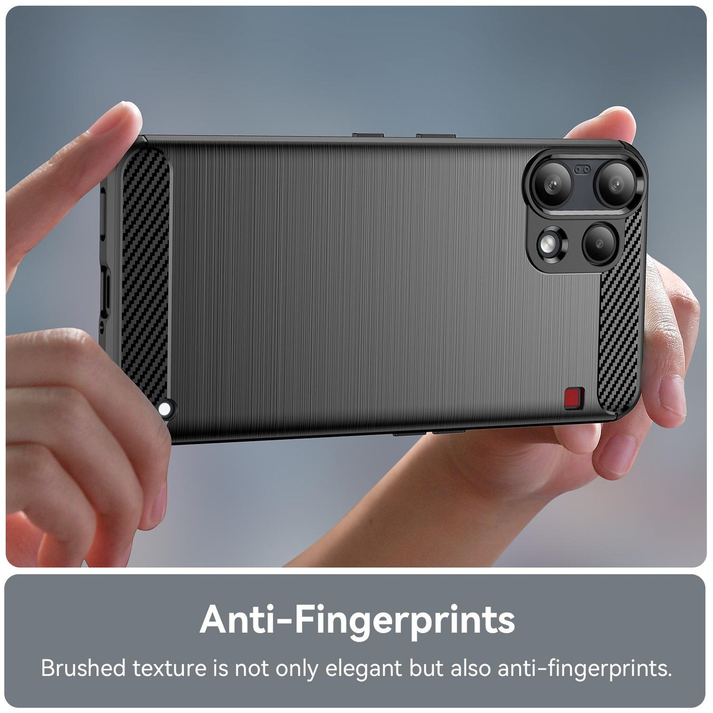 Nothing Phone 3a Lite Carbon Fiber Brushed Texture TPU Protective Phone Case Shockproof Slim Cover