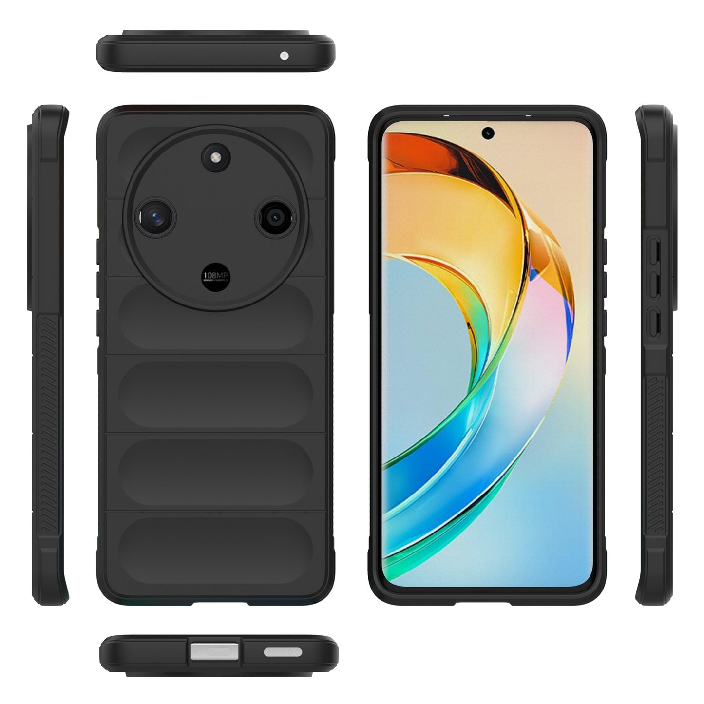 Honor X50 5G Global Shock Absorbent Magic Shield TPU + Flannel Phone Case, Featuring Ridged Drop Protection, Bright Colours & Easy Access